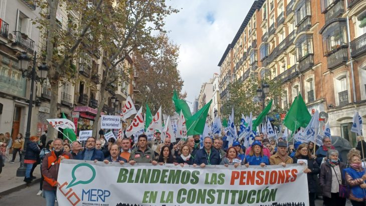 Tercera manifestación para reclamar el blindaje de las pensiones en la Constitución
